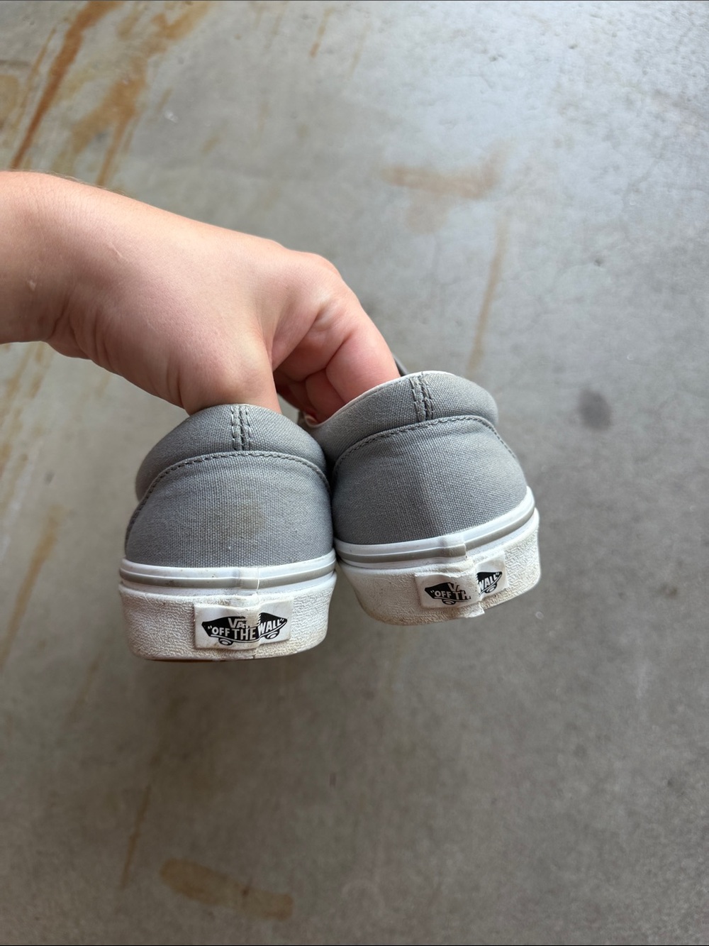 Vans Slip-On Canvas Sneakers in Light Gray - Picture 2 of 4